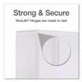 Binders | Cardinal 26330 11 in. x 8.5 in. 3 in. Capacity 3 Rings XtraLife ClearVue Non-Stick Slant-D Ring Binder - White image number 4