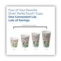Cups and Lids | Dixie D9542 10 oz. - 20 oz. Hot Cups Drink-Thru Dome Lids - White (100/Pack) image number 5
