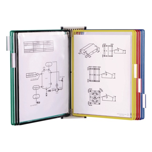 Binders | djois by Tarifold TFIW291 Wall Unit Reference Starter Set, 10 Wire-Reinforced Pockets image number 0