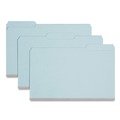 File Folders | Smead 22530 1/3-Cut Tabs Assorted Legal Size 1 in. Expansion Recycled Heavy Pressboard Folders - Blue (25/Box) image number 0