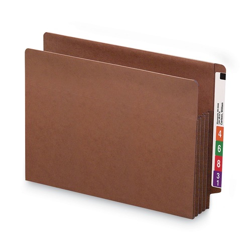 File Folders | Smead 73780 3.5 in. Expansion Letter Size Heavy-Duty Redrope End Tab TUFF Pockets (10/Box) image number 0