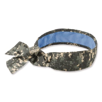 Ergodyne 12562 Chill-Its 6700CT One Size Fits Most Cooling Bandana PVA Tie Headband - Camo