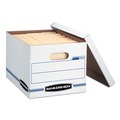 Back to School Sale | Bankers Box 00703 Lift-Off Lid Stor/File Storage Box - Letter/legal, White/Blue (12/Carton) image number 2
