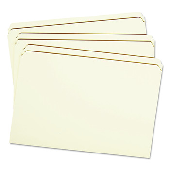 Smead 15310 0.75 in. Expansion Legal Size Straight Tabs 11-pt Manila Reinforced Tab File Folders - Manila (100/Box)