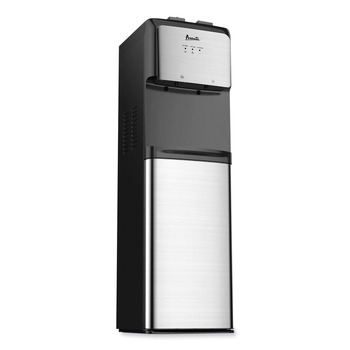 BREAKROOM SUPPLIES | Avanti WDBMC810Q3S 3 to 5 Gallon 41.25 in. Stainless Steel Bottom Loading Water Dispenser with UV Light - Black