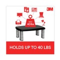 Back to School Sale | 3M MS90B 20 in. x 12 in. x 1 in. to 5.78 in. 40-lb. Capacity Adjustable Monitor Stand - Black/Silver image number 8