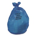 Trash & Waste Bins | Heritage B6043PX 30 in. x 43 in. 1.3 mil. 30-Gallon Linear Low Density Health Care Can Liners - Blue (200/Carton) image number 2