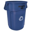 Trash & Waste Bins | Rubbermaid Commercial FG264307BLUE Brute 44 gal Polyethylene Recycling Container - Blue image number 1