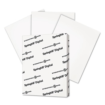  | Springhill 016000 67 lbs. Bristol Weight 8.5 in. x 11 in. Digital Vellum Bristol White Cover - Vellum White (250/Pack)