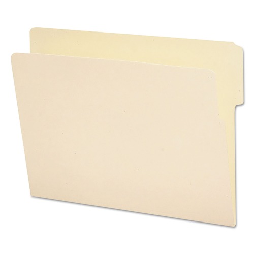 File Folders | Smead 24135 0.75 in. Expansion 9 in. High Front Heavyweight End Tab Folders - Manila/Letter Size (100/Box) image number 0