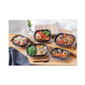 Food Trays, Containers, and Lids | Pactiv Corp. 0CN846360000 36 oz 9.38 x 8 x 1.5 Clearview Micromax Microwavable Plastic Container - Black (250/Carton) image number 4