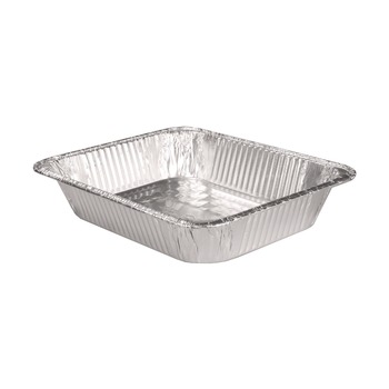 Handi-Foil 32135 10.38 in. x 12.75 in. Half-Size Deep Aluminum Steam Table Pans (100/Carton)