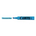 Highlighters | Avery 24016 HI-LITER Desk-Style Chisel Tip Highlighters - Fluorescent Blue Ink/Black Barrel (1-Dozen) image number 2