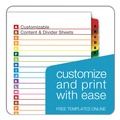 Binders | Cardinal 60218 11 x 8.5 OneStep Printable Table of Contents and A to Z Dividers - White/Assorted Tabs (26/Set) image number 3