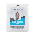 Label & Badge Holders | Advantus 75457 3.38 in. x 4.25 in. Vertical ID Badge Holders with Clip - Clear (50/Pack) image number 2