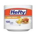 Just Launched | Hefty D28100 8.88 in. Soak Proof Tableware Foam Plates - White (100/Pack) image number 0