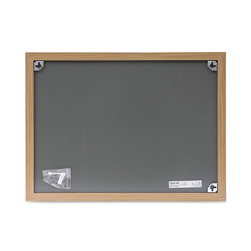 Mailroom Equipment | Universal 43602-UNV 24 in. x 18 in. Cork Board with Oak Style Frame - Tan Surface image number 0