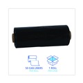 Trash & Waste Bins | Boardwalk K7663WKK 60 Gallon 2.7 mil 38 in. x 63 in. Industrial Drum Liners Rolls - Black (50/Carton) image number 5