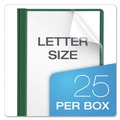 File Folders | Oxford 55856EE 8.5 in. x 11 in. 0.5 in. Capacity Report Cover - Clear/Hunter Green (25/Box) image number 6