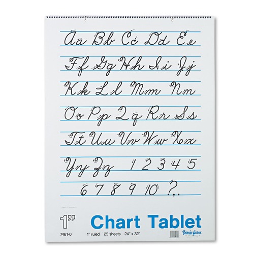 Notebooks & Pads | Pacon P0074610 25-Sheet 24 in. x 32 in. Ruled Chart Tablets - White image number 0