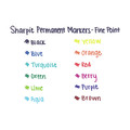Permanent Markers | Sharpie 30072 Fine Bullet Tip Permanent Marker - Assorted Colors (12/Set) image number 4