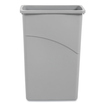 TRASH WASTE BINS | Boardwalk 1868188 23 gal. Plastic Slim Waste Container - Gray