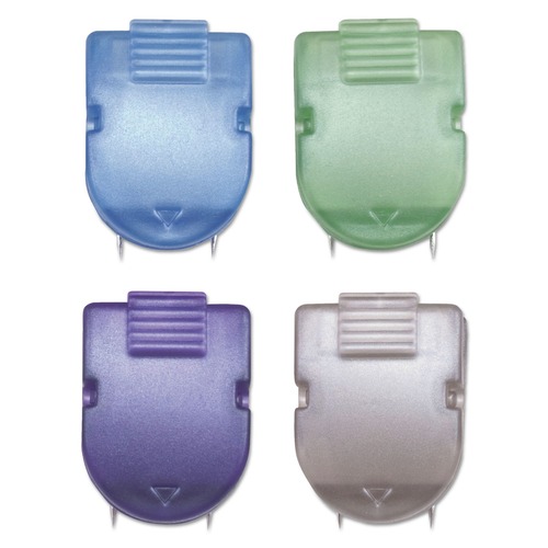 Desk Shelves | Advantus 75338 40 Sheet Capacity Wall Clips for Fabric Panels - Assorted Metallic Colors (20/Box) image number 0