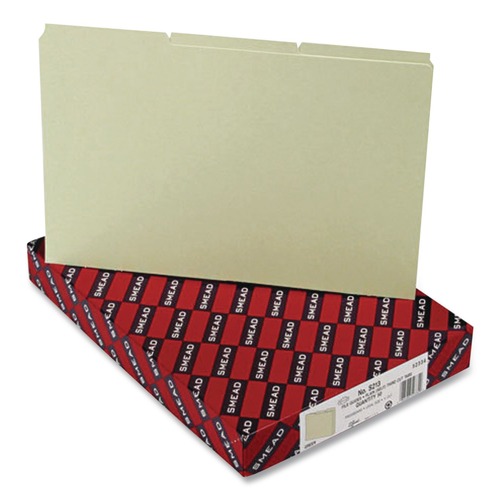 File Folders | Smead 52334 1/3-Cut Tab 8.5 in. x 14 in. Recycled Blank Top Tab File Guides - Green (50/Box) image number 0