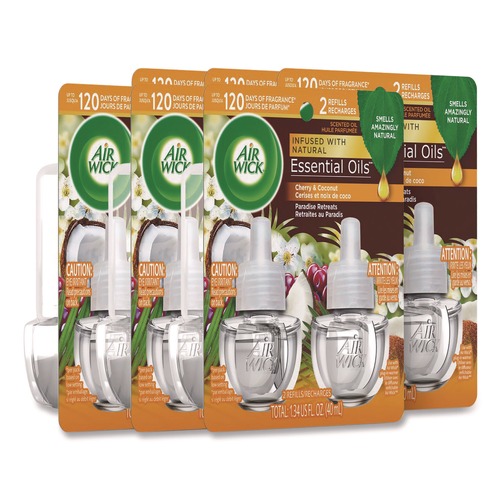Odor Control | Air Wick 62338-91110 0.67 oz Scented Oil Refills - Paradise Retreat (6/Carton) image number 0