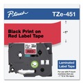 Labels | Brother P-Touch TZE451 0.94 in. x 26.2 ft. TZe Standard Adhesive Laminated Labeling Tape - Black on Red image number 3
