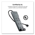 Surge Protectors | Belkin BE108200-06 3390 J 8 AC Outlets 6 ft. Cord Home/Office Surge Protector - White image number 4