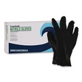 Disposable Gloves | Boardwalk 396XSBXA 396 Series 9.5 in. Long 4.4 mil. Thick Powder-Free Disposable General-Purpose Nitrile Gloves - X-Small Black (100/Box) image number 0