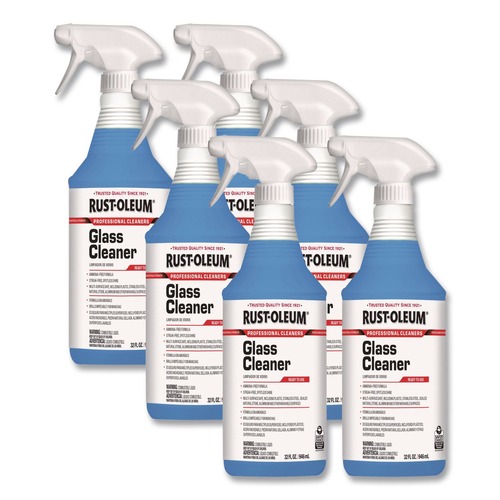 All-Purpose Cleaners | Rust-Oleum 352245 Professional Cleaners Glass Cleaner 32 oz Spray Bottle (6/Carton) image number 0