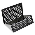 Desk Accessories & Office Organizers | Artistic ART20001 Perforated Steel Urban Collection Punched Metal Business Card Holder Holds 50 2 in. x 3.5 in. Cards - Black image number 1
