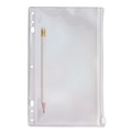Binders | Angler's ANG51 6 in. x 9.5 in. 2- to 7-Hole Punched Zip-All Ring Binder Pocket - Clear image number 3