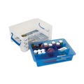Boxes & Bins | Advantus 37371 Super Stacker Divided Storage Box with 6 Sections - Clear/Blue image number 5