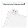 Back to School Sale | Avery 01700 11 x 8.5 Allstate Style Preprinted Legal Exhibit Side A to Z Tab Index Dividers - White (26-Pieces/Set) image number 2