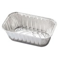 Food Trays, Containers, and Lids | Handi-Foil HFA 31730 5.72 in. x 3.31 in. x 2.03 in. 1 lbs. Capacity Aluminum Baking Pan (200/Carton) image number 1