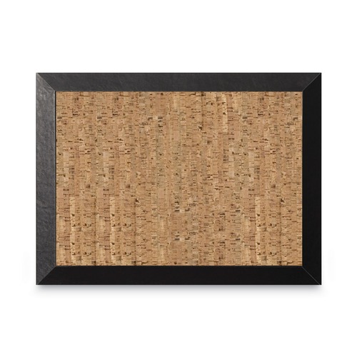 Bulletin Boards | MasterVision SF0722581012 36 in. x 24 in. Natural Cork Bulletin Board - Tan Surface/Black Wood Frame image number 0