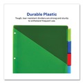 Dividers & Tabs | Avery 11906 Insertable 5-Tab 11-1/8 in. x 9-1/4 in. Big Tab Plastic Dividers with Two Pockets - Multicolor (1-Set) image number 4