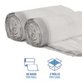 Trash Bags | Boardwalk BWK1DK100 13 Gallon 24 in. x 28 in. Drawstring Kitchen Bags - White (50 Bags/Roll, 2 Rolls/Carton) image number 5