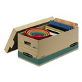 Boxes & Bins | Bankers Box 1270201 STOR/FILE 15.88 in. x 25.38 in. x 10.25 in. Medium-Duty Recycled Storage Boxes - Kraft/Green (12/Carton) image number 1