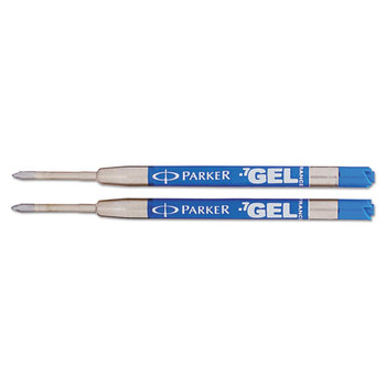  | Parker 1950364 Parker Medium Conical Tip Retractable Gel Ink Roller Ball Pens Refill - Blue Ink (2/Pack)