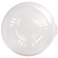  | Handi-Foil 4012DL 12 in. Diameter Embossed Plastic Dome Lids Fits 4012/4013 - Clear (25/Carton) image number 1