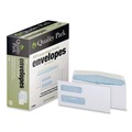 Envelopes & Mailers | Quality Park QUA24532 3.63 in. x 8.63 in. #8 5/8 Commercial Flap Gummed Closure Double Window Security-Tinted Check Envelope - White (500/Box) image number 0