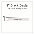 Binders | Cardinal 26321 11 in. x 8.5 in. 2 in. Capacity 3 Rings XtraLife ClearVue Non-Stick Slant-D Ring Binder - Black image number 2