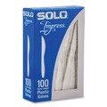 Cutlery | SOLO HSWKX-0007 Impress Heavyweight Full-Length Polystyrene Knife - White (100/Box, 10 Boxes/Carton) image number 2
