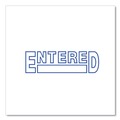 Stamps & Stamp Supplies | Universal UNV10052 Pre-Inked 1 Color ENTERED Message Stamp - Blue image number 4