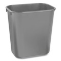 Just Launched | Rubbermaid Commercial FG295500BLA 3.5-Gallon Rectangular Deskside Wastebasket - Black image number 1