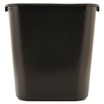 Rubbermaid Commercial FG295600BLA 7-Gallon Rectangular Deskside Wastebasket - Black